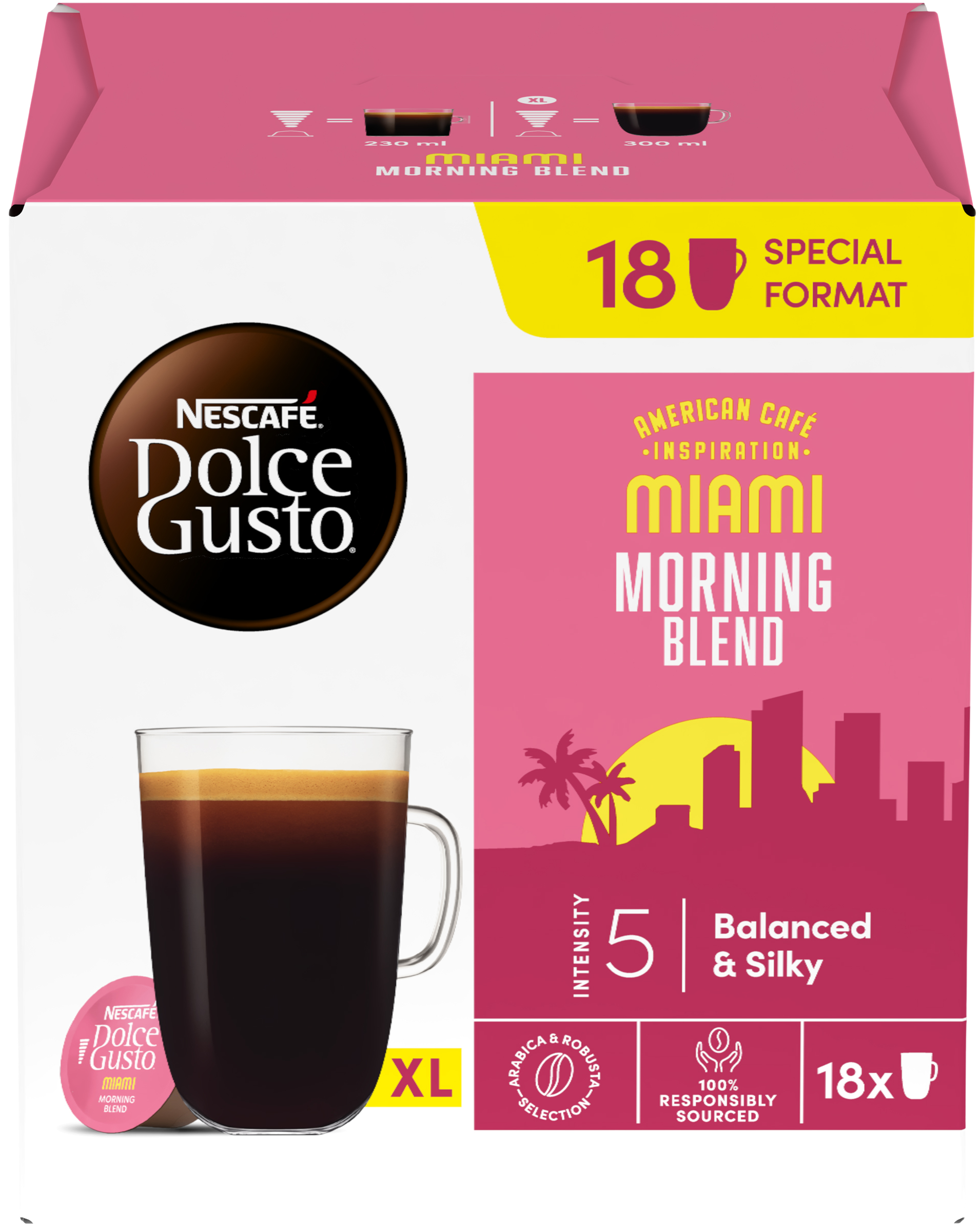 NESCAFÉ Dolce Gusto Grande Miami Kávové kapsle 18 ks