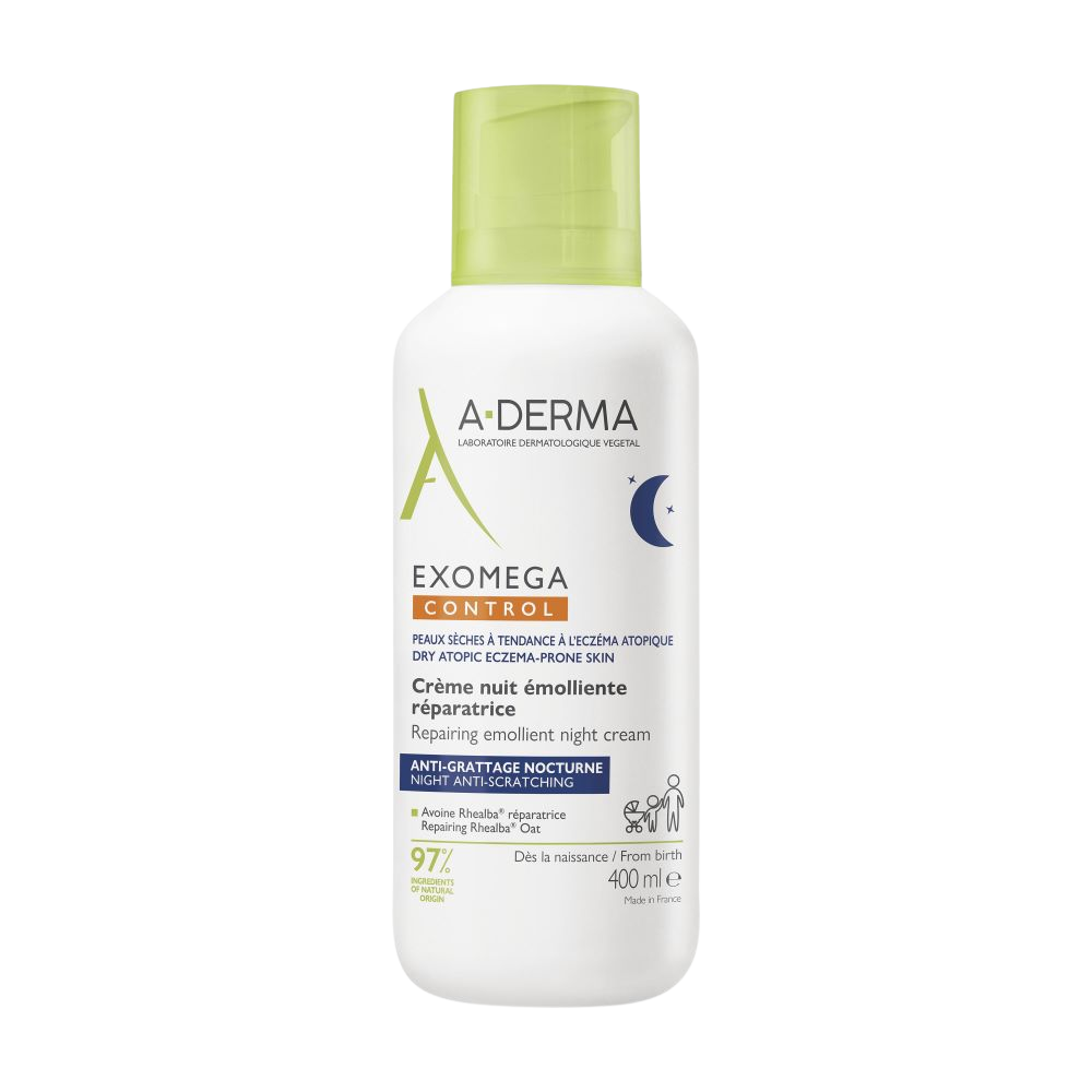 Fotografie A-DERMA Exomega Control Rregenerační emolienční noční krém 400 ml