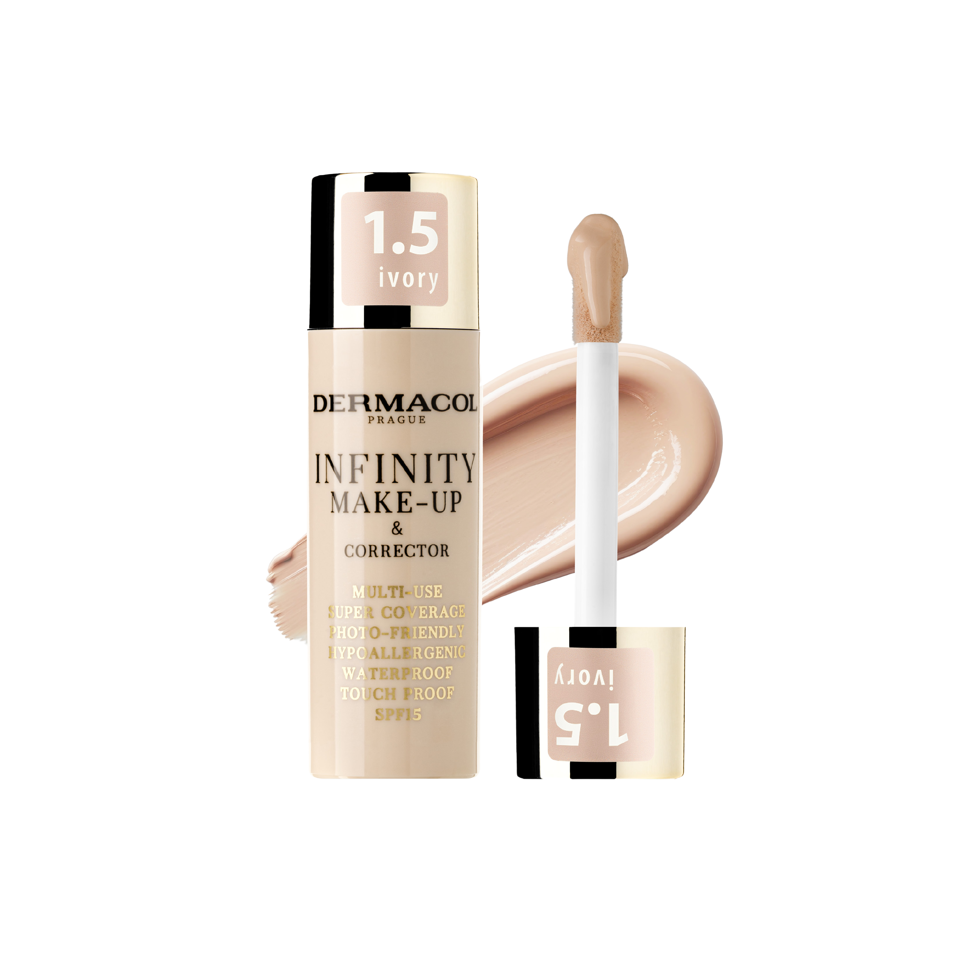 Fotografie DERMACOL Infinity make-up a korektor 1.5 Ivory 20 g