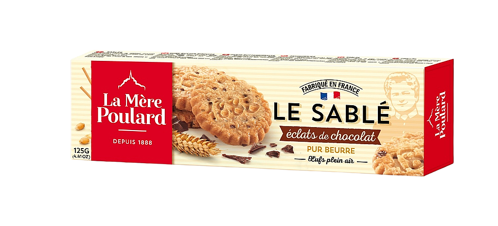 LA MÉRE POULARD Tradition Chocolate chip butter biscuits, papír 125 g