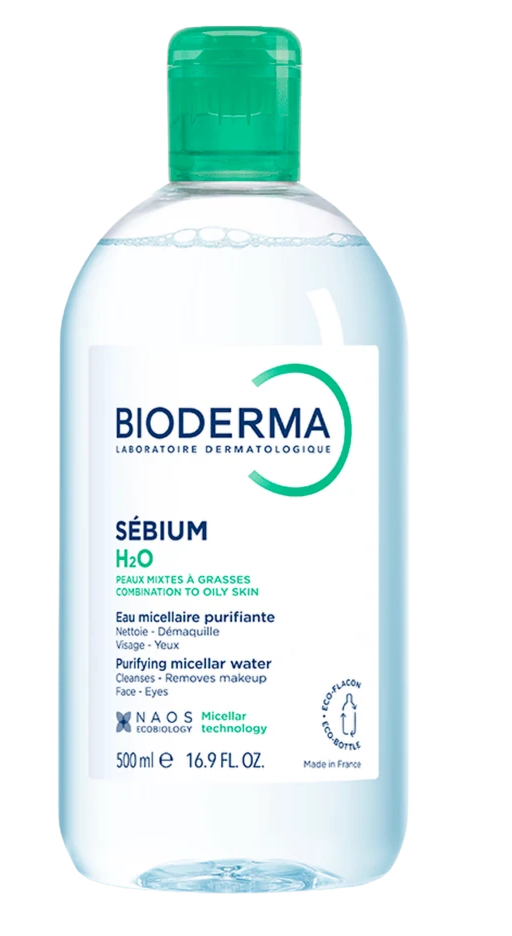 Fotografie BIODERMA Sébium H2O micelární voda na mastnou pleť a akné 500 ml