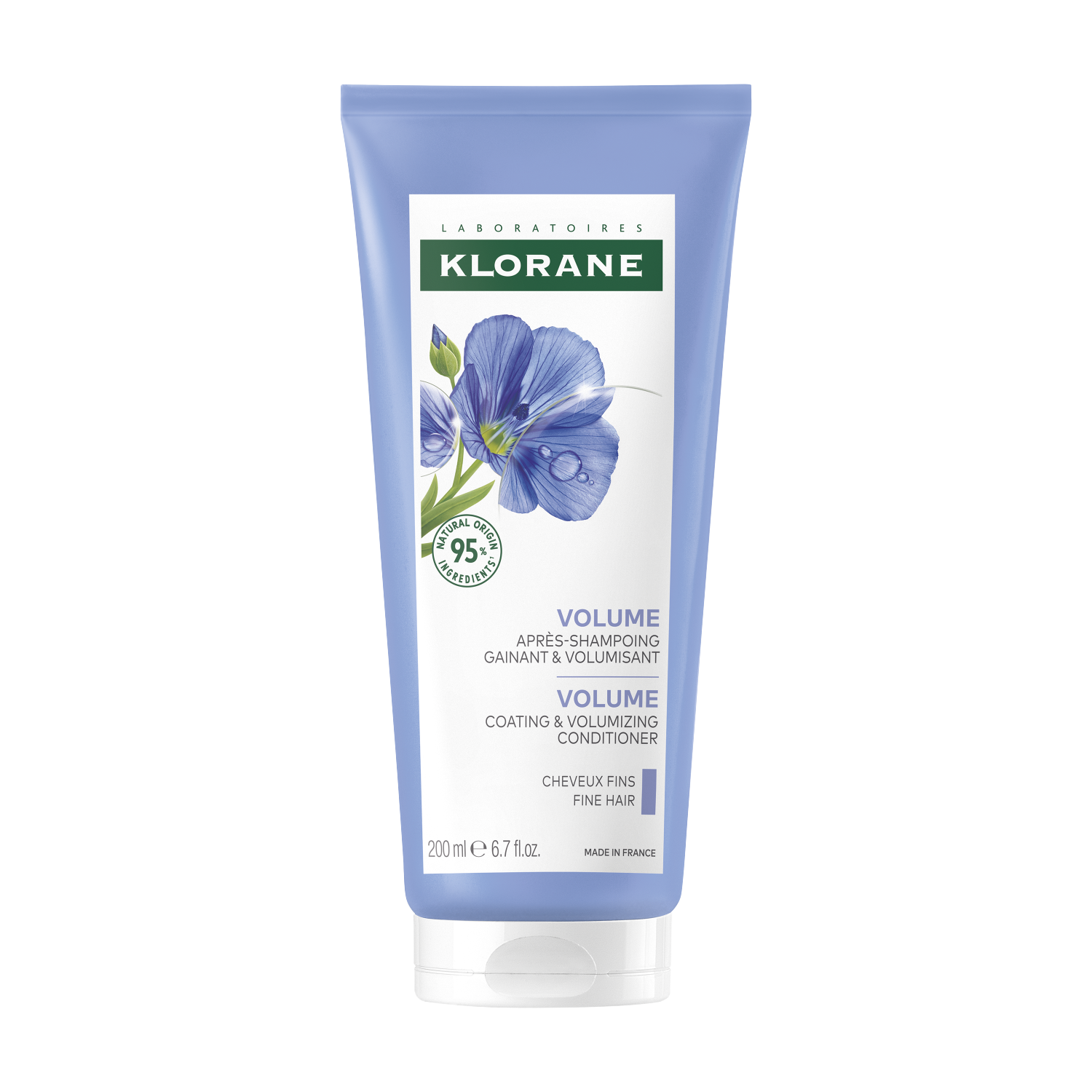 Fotografie KLORANE Kondicionér na vlasy s organickým lnem - pro jemné vlasy bez objemu 200 ml