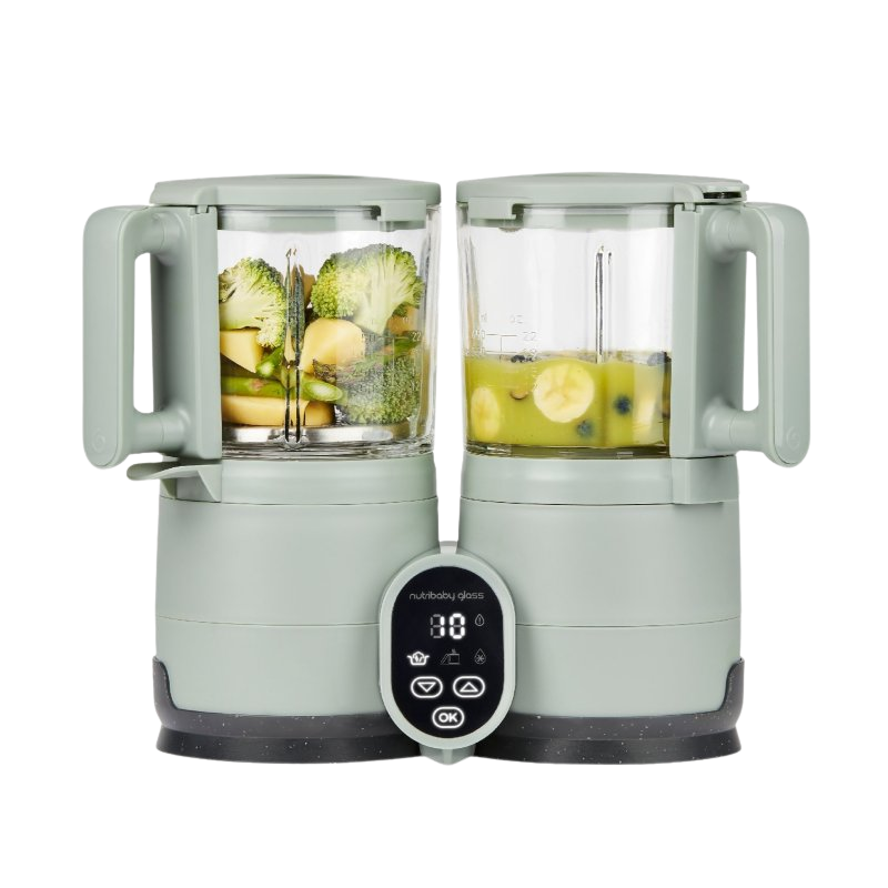 Fotografie BABYMOOV Multifunkční přístroj Nutribaby Glass Celadon Green