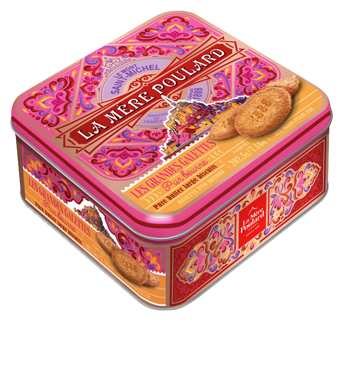LA MÉRE POULARD Mythique Pure butter large biscuits, plech 202.5 g