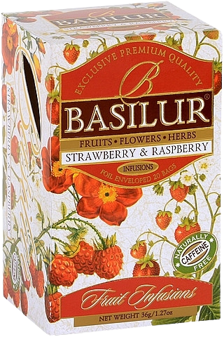 Basilur Fruit Strawberry & Raspberry 20 x 1.8 g