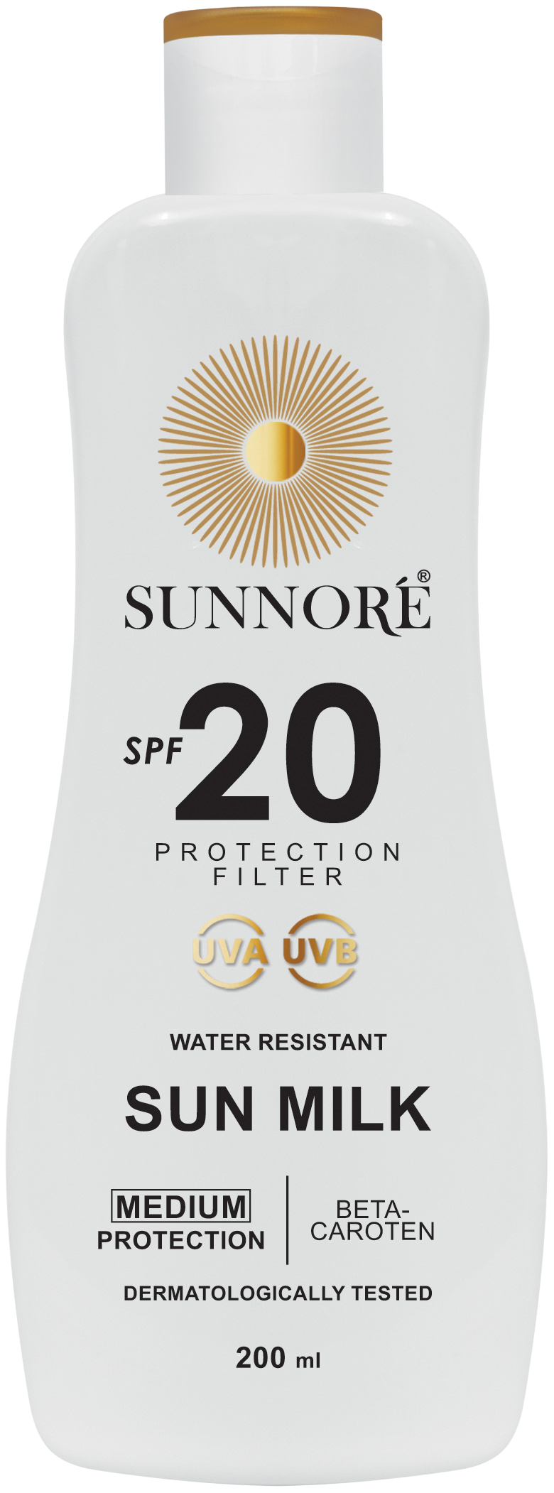 SUNNORÉ Opalovací mléko SPF 20, 200 ml