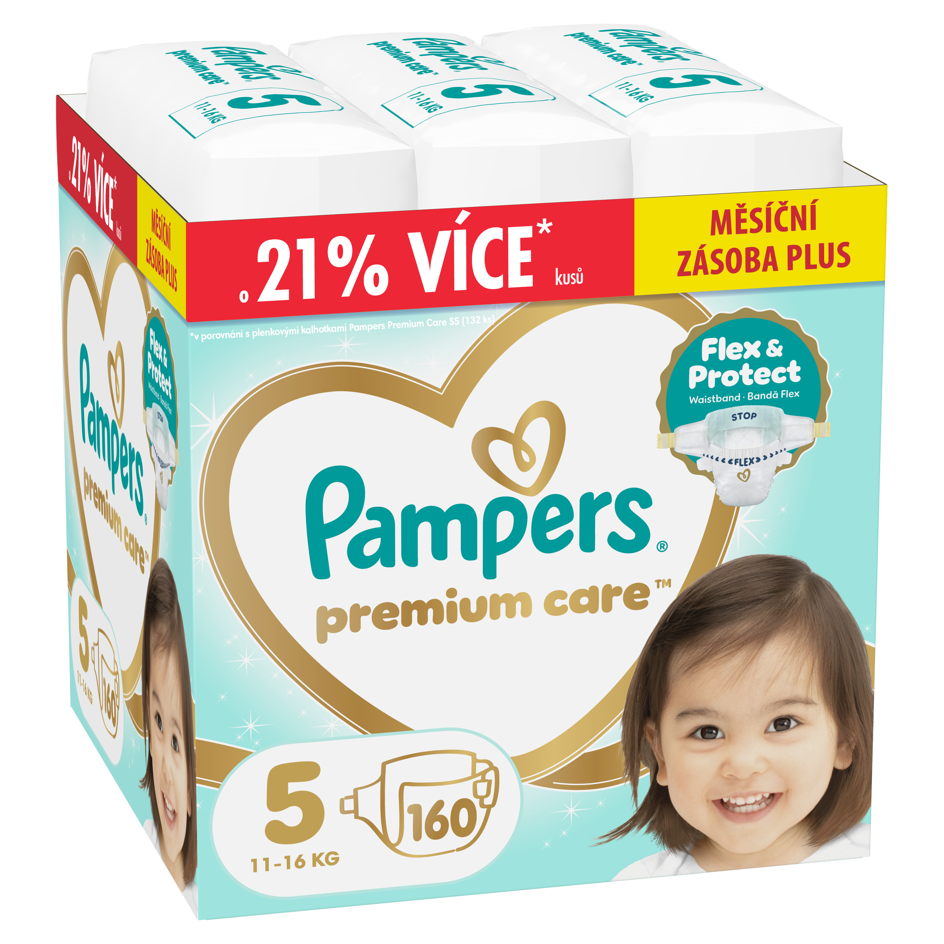 PAMPERS Premium Care Velikost 5, 11kg-16kg 160 ks