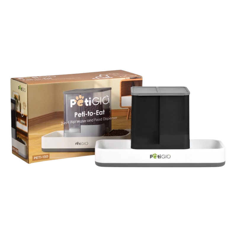 PETIGIO Peti-to-Eat dávkovač vody a krmiva pro domácí mazlíčky 2v1