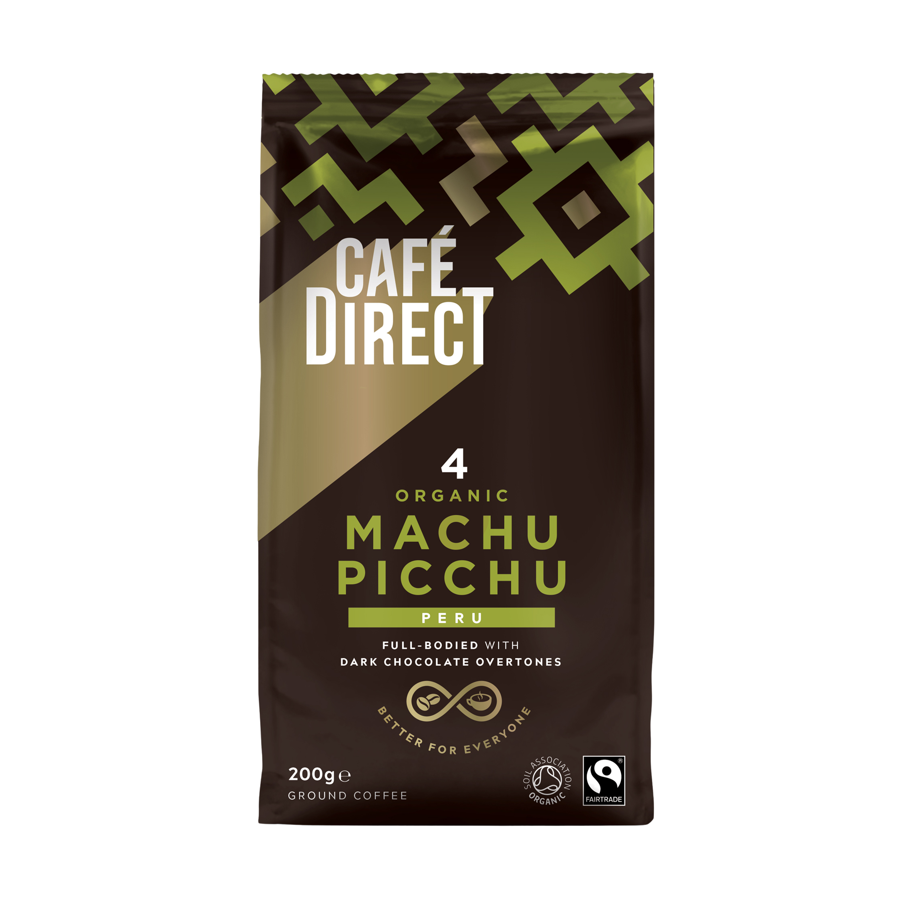 Fotografie CAFÉDIRECT BIO Machu Picchu SCA 82 mletá káva Arabica 200 g