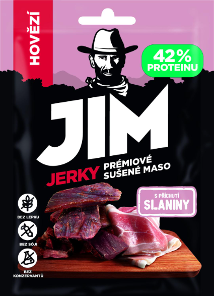 JIM JERKY hovězí slanina 23 g