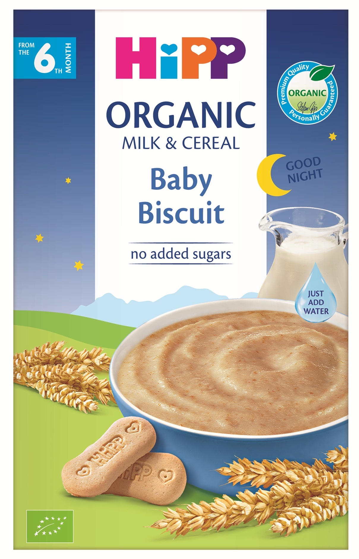 HIPP Mléčná kaše na noc BIO s dětskými keksy 250 g