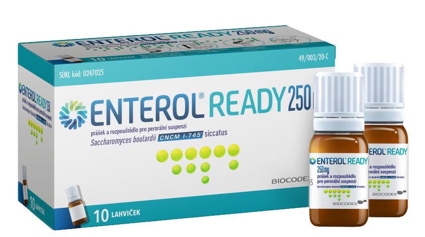 ENTEROL READY 250mg por.plq.sus.10+ 10 x 8 ml