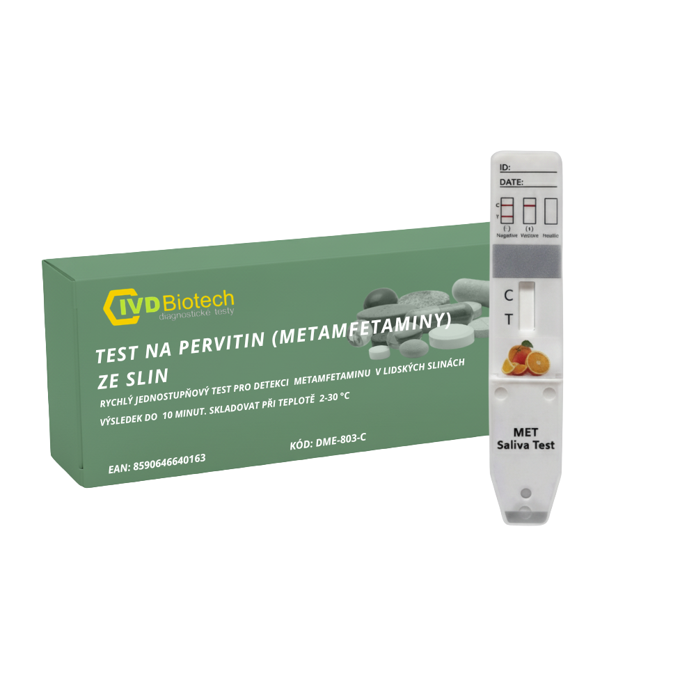 Fotografie ALLTEST Drogový test na pervitin (MET – metamfetamin/amfetamin) ze slin – kazeta (50 ng/ml)