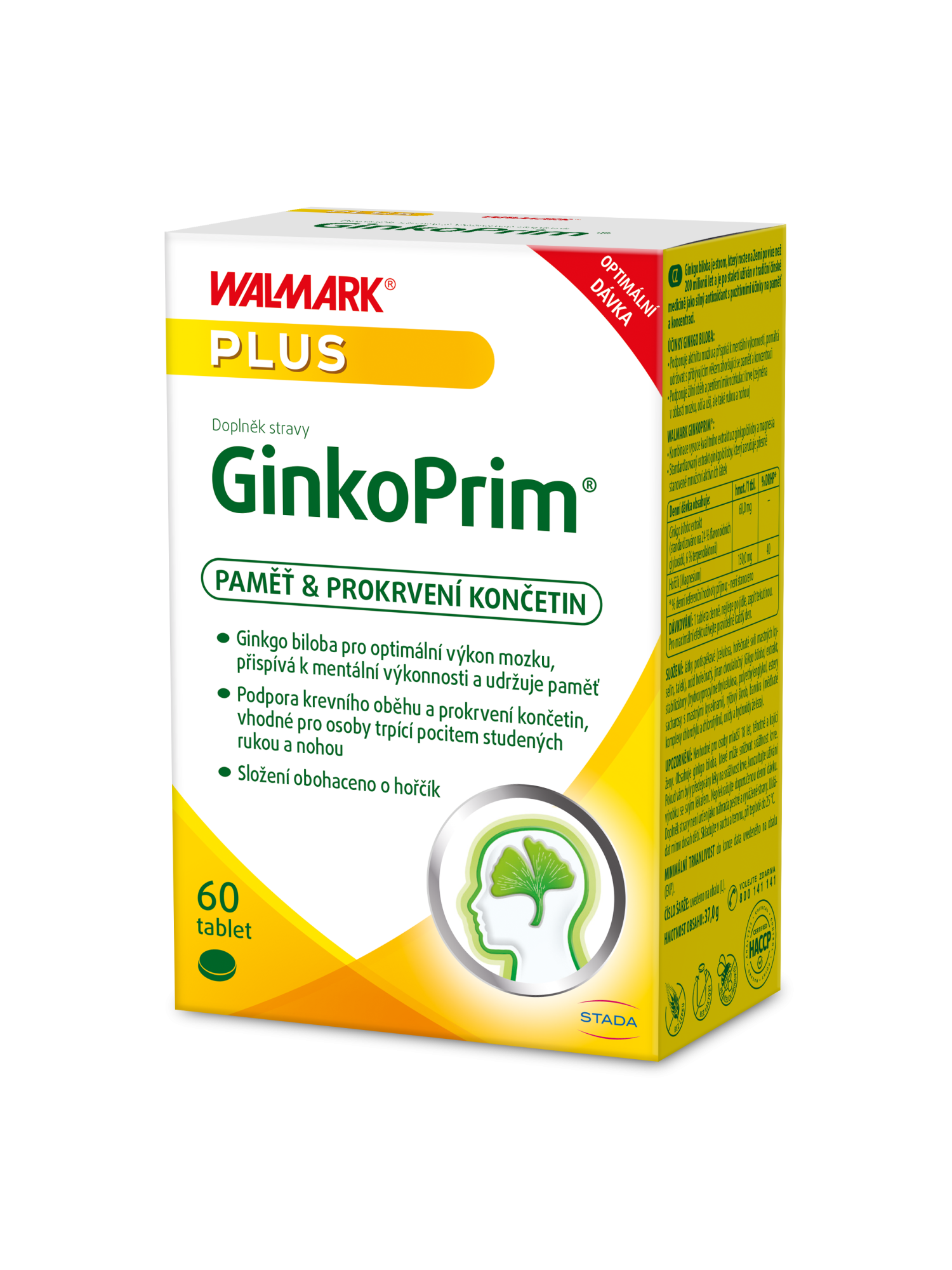 Fotografie WALMARK GinkoPrim MAX 60 tablet