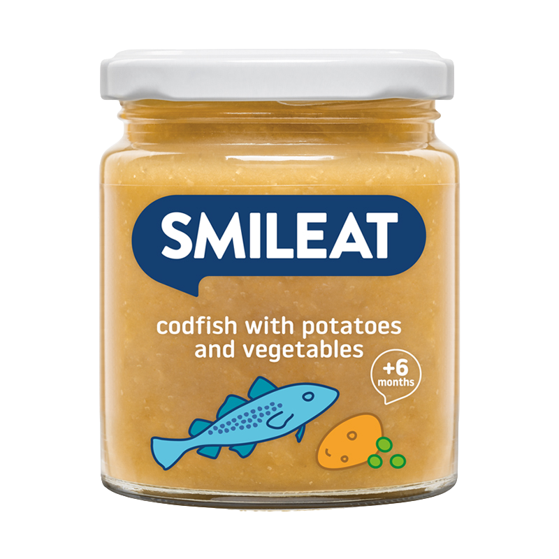 Smileat BIO příkrm divoká treska s brambory a zeleninou s extra panenským olivovým olejem 6M+ 230 g