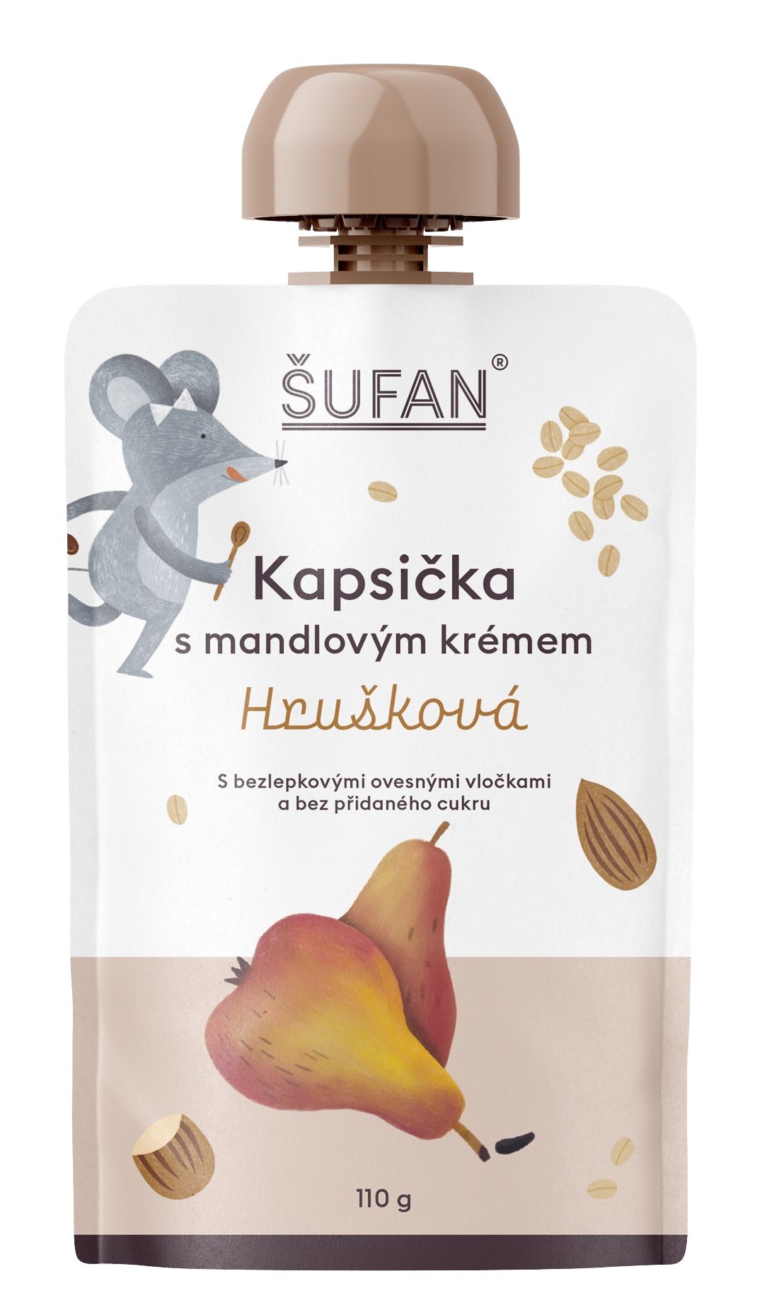 Šufan Kapsička s mandľovým krémom hrušková 110 g