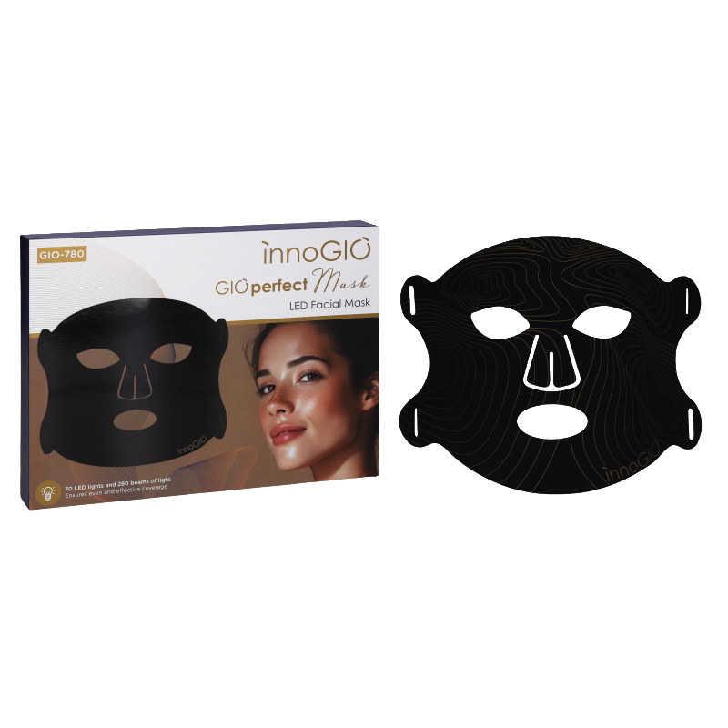 Fotografie INNOGIO GIOperfect Silikonová ošetřující LED maska na obličej GIO-780