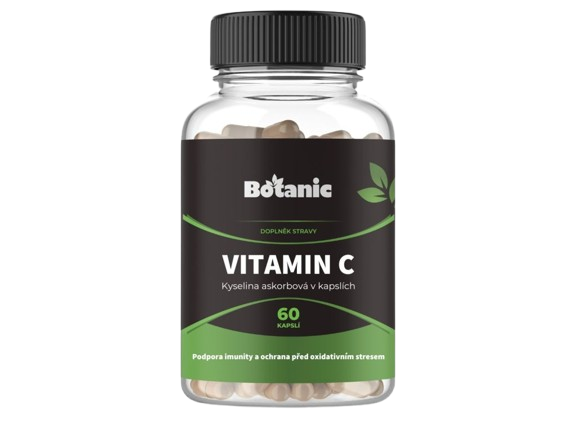 Fotografie BOTANIC Vitamin C – Kyselina askorbová 60 kapslí