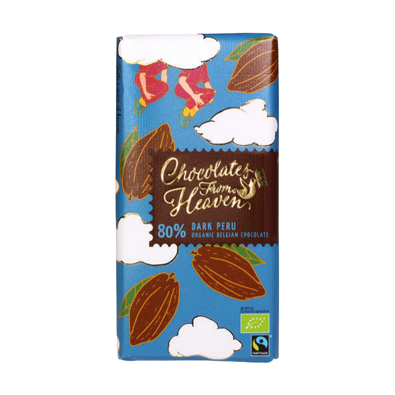 Fotografie CHOCOLATES FROM HEAVEN BIO hořká čokoláda Peru 80% 100 g