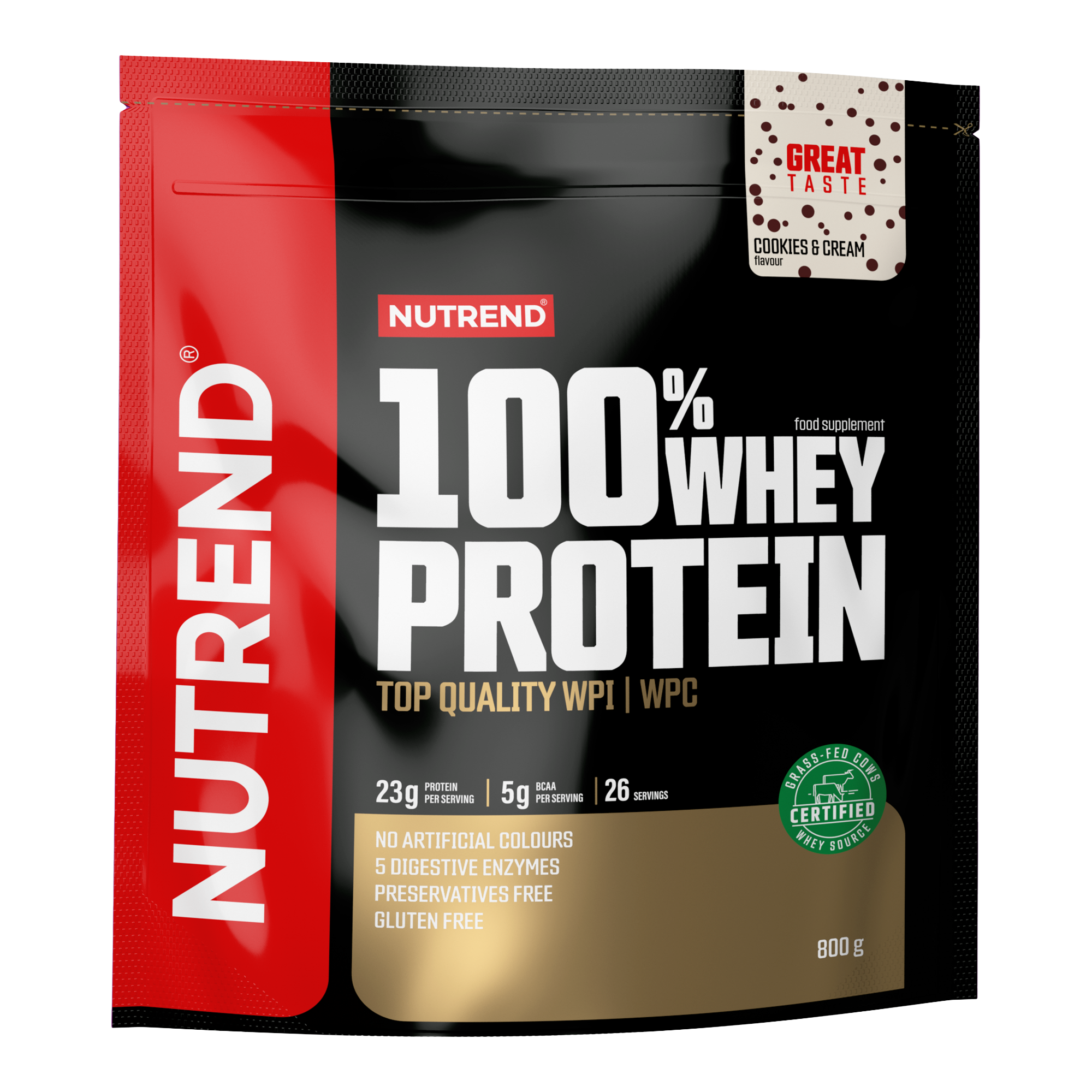 NUTREND 100% Whey Protein Cookies&Cream 800 g