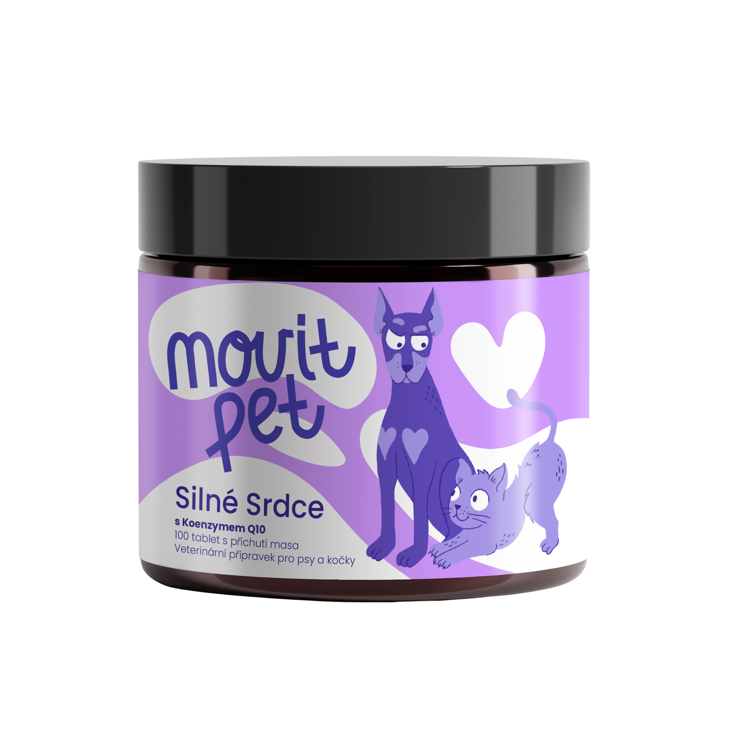 MOVIT ENERGY PET Silné Srdce s Koenzymem Q10,s příchutí masa 100 tablet