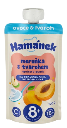 HAMÁNEK kapsička Meruňka s tvarohem 100 g