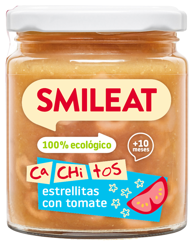 Smileat BIO příkrm těstoviny s rajčatovou omáčkou, telecím s panenským olivovým olejem 10M+, 230 g