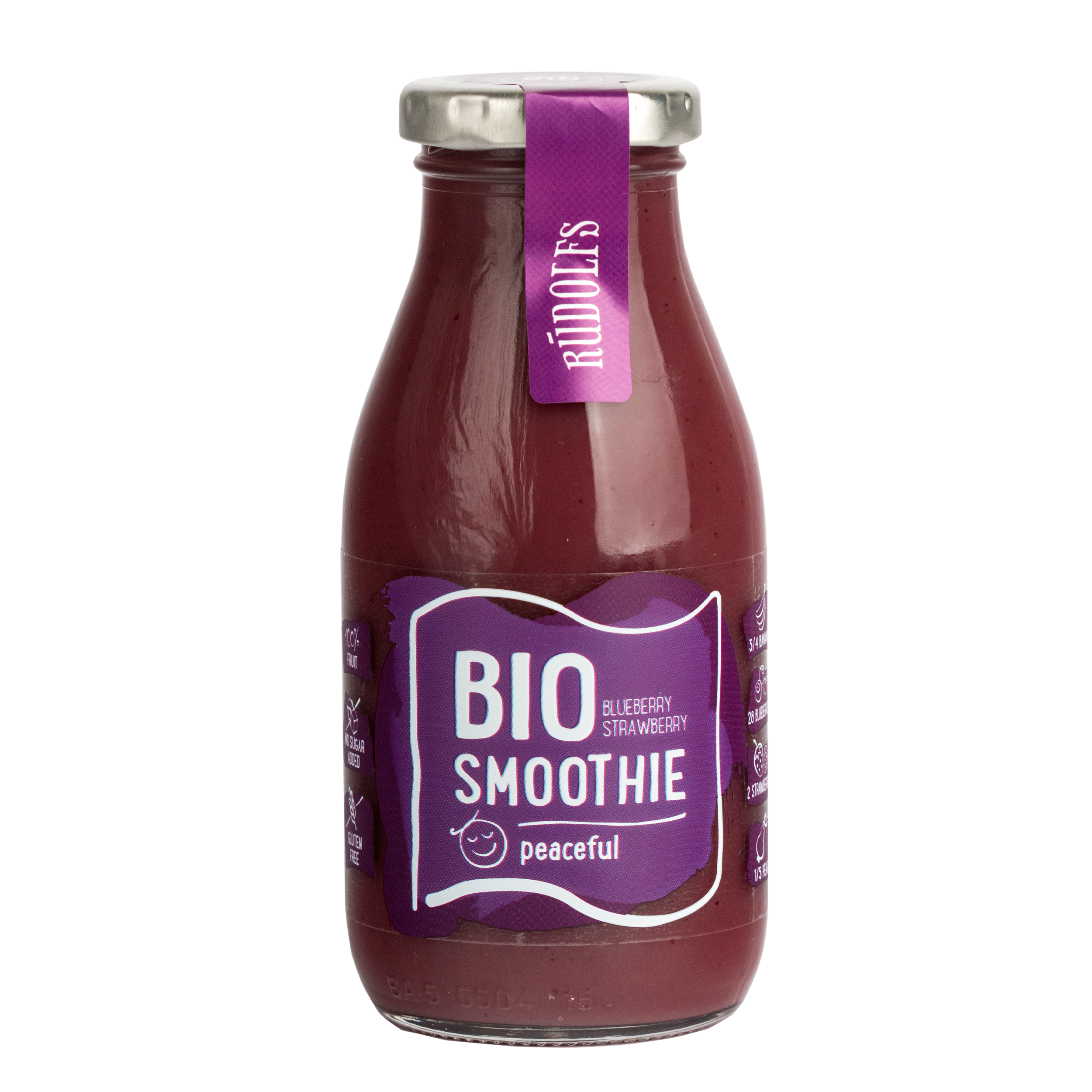 RUDOLFS Smoothie Borůvka, jahoda BIO 260 ml