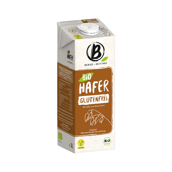 Fotografie BERIEF Nápoj ovesný bez lepku BIO 1 l