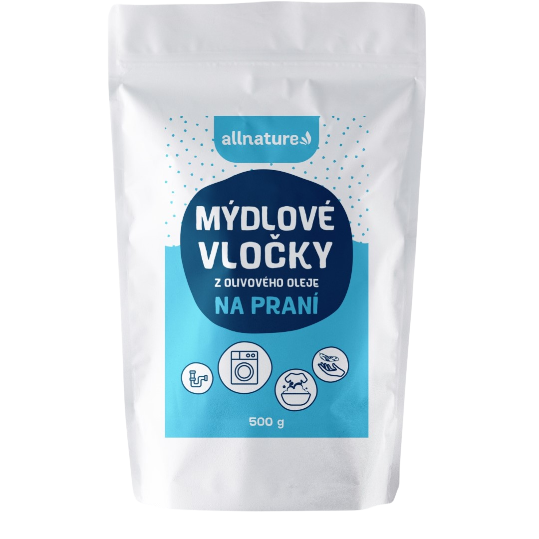 Fotografie ALLNATURE Mýdlové vločky z olivového oleje 500 g