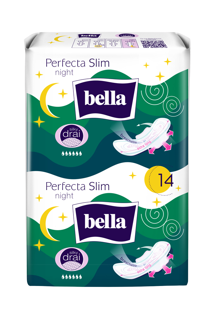 Fotografie BELLA Perfecta Slim Night noční ultratenké menstruační vložky 14 ks