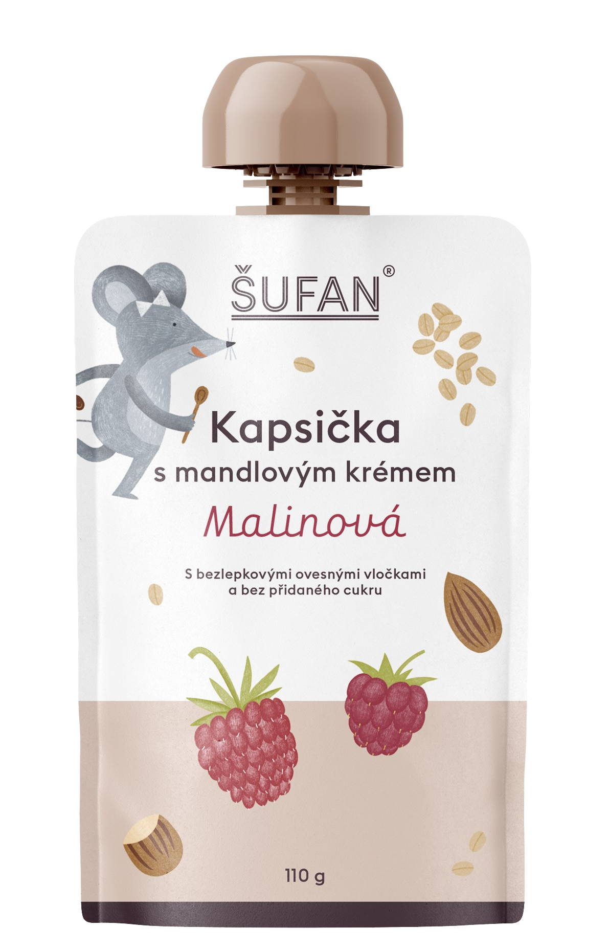 Šufan Kapsička s mandľovým krémom malinová 110 g