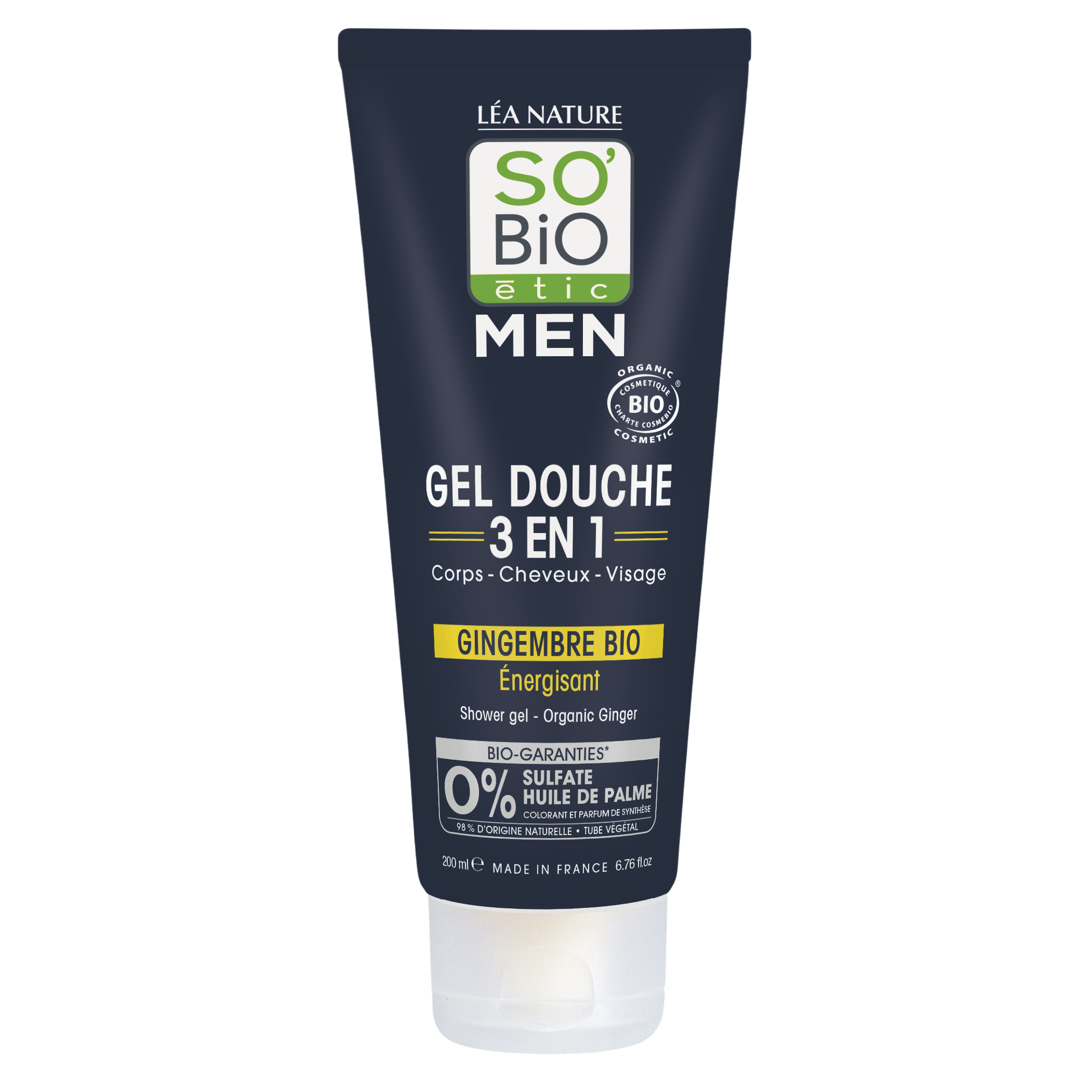 SO´BIO ÉTIC Gel sprchový men 3v1 - energizující zázvor bio 200 ml