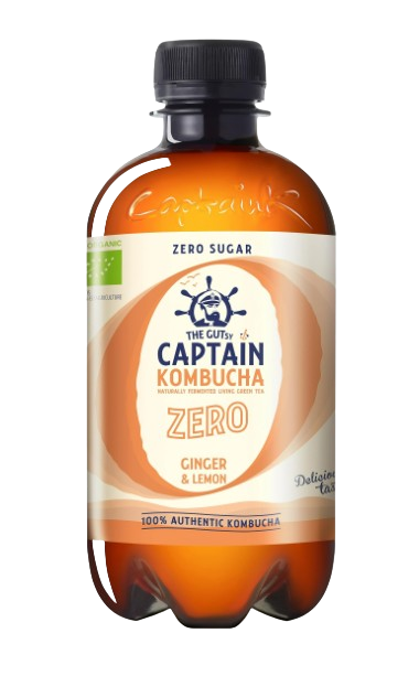 THE GUTSY CAPTAIN Kombucha ZERO Zázvor, citron 400 ml