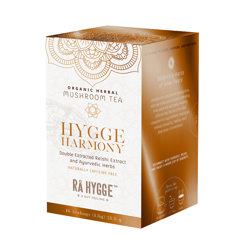 Fotografie RA HYGGE BIO Ra Hygge Harmony bylinný čaj s Reishi 16 ks