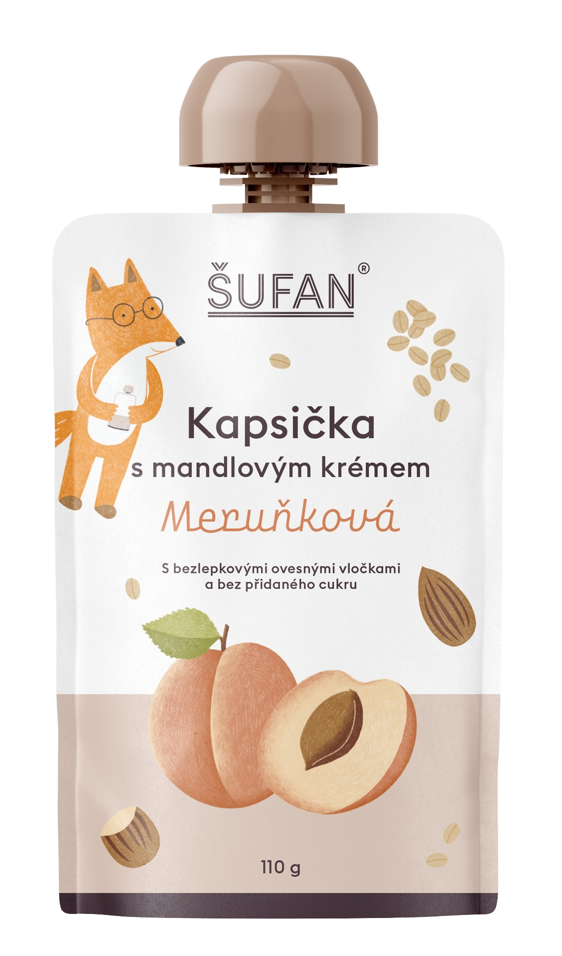 Šufan Kapsička s mandlovým krémem meruňková 110 g