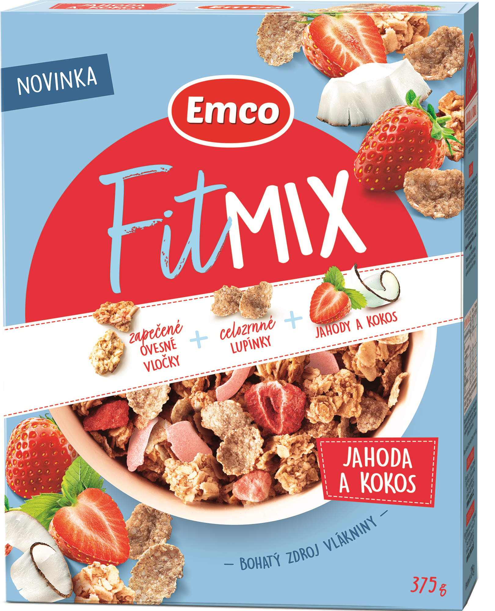 Fotografie EMCO Fitmix jahoda a kokos 375 g