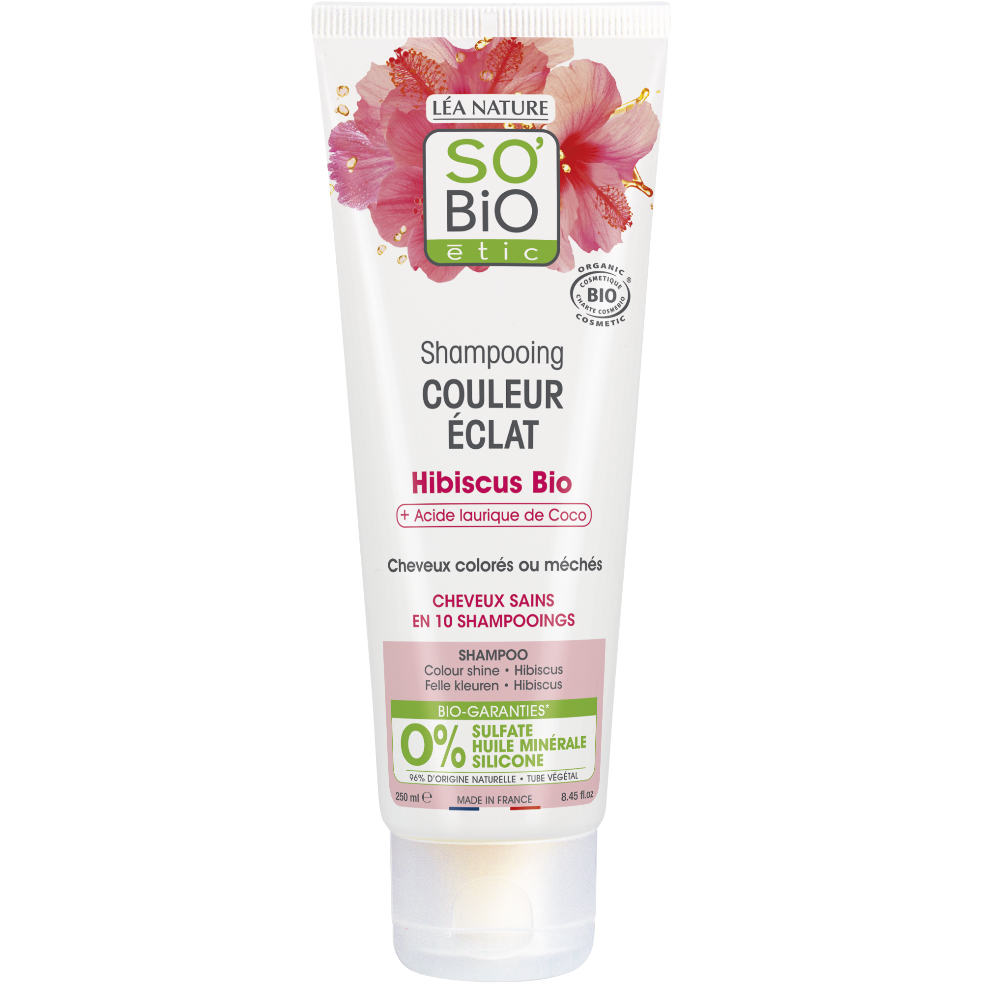 SO´BIO ÉTIC Šampon pro barvené a melírované vlasy s ibiškem bio 250 ml