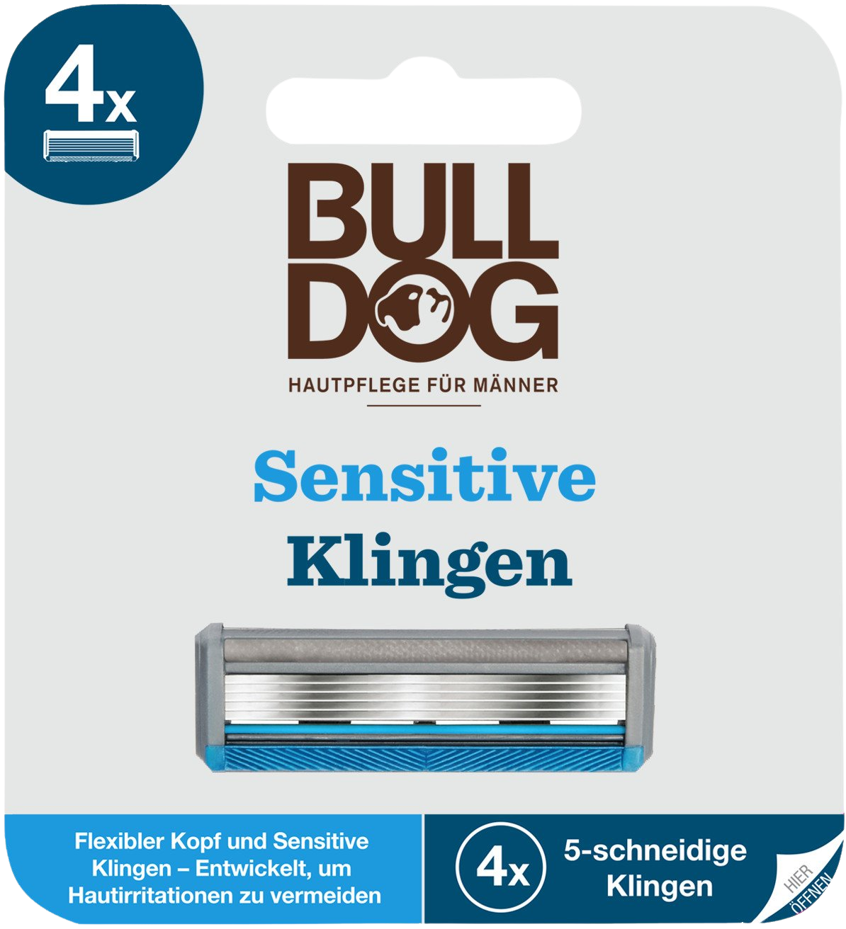 Fotografie BULLDOG Sensitive náhradní hlavice 4 ks