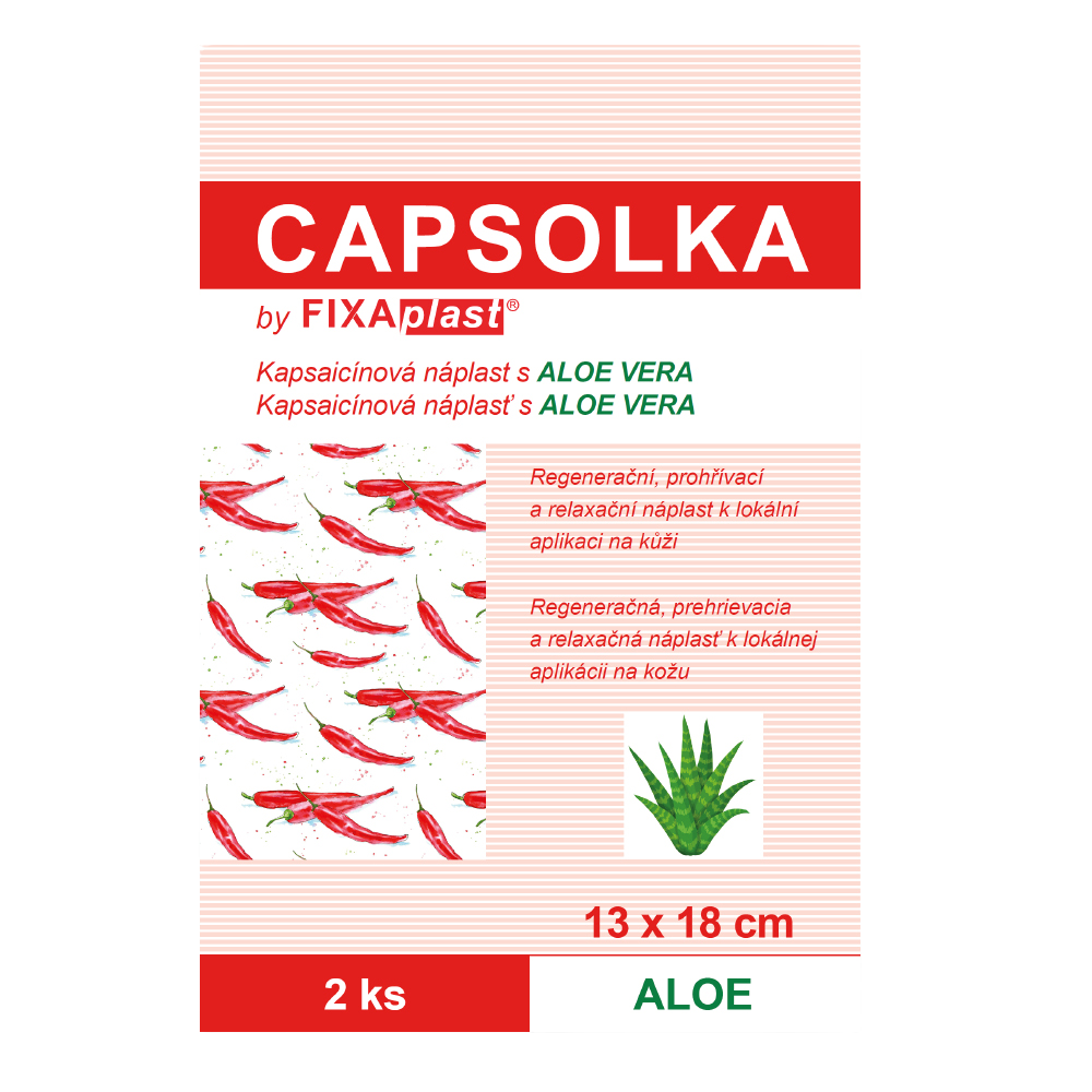 Fotografie Fixaplast Capsolka kapsaicínová náplast 13x18cm 2 ks