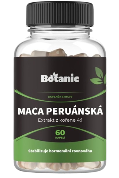 Fotografie BOTANIC Maca peruánská - Prášek z kořene BIO 60 kapslí