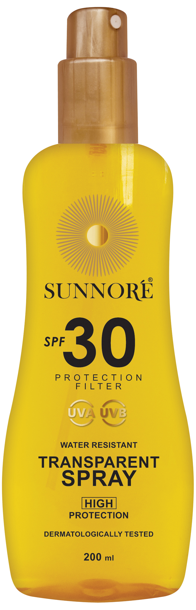 Fotografie SUNNORÉ Transparentní sprej SPF 30, 200 ml