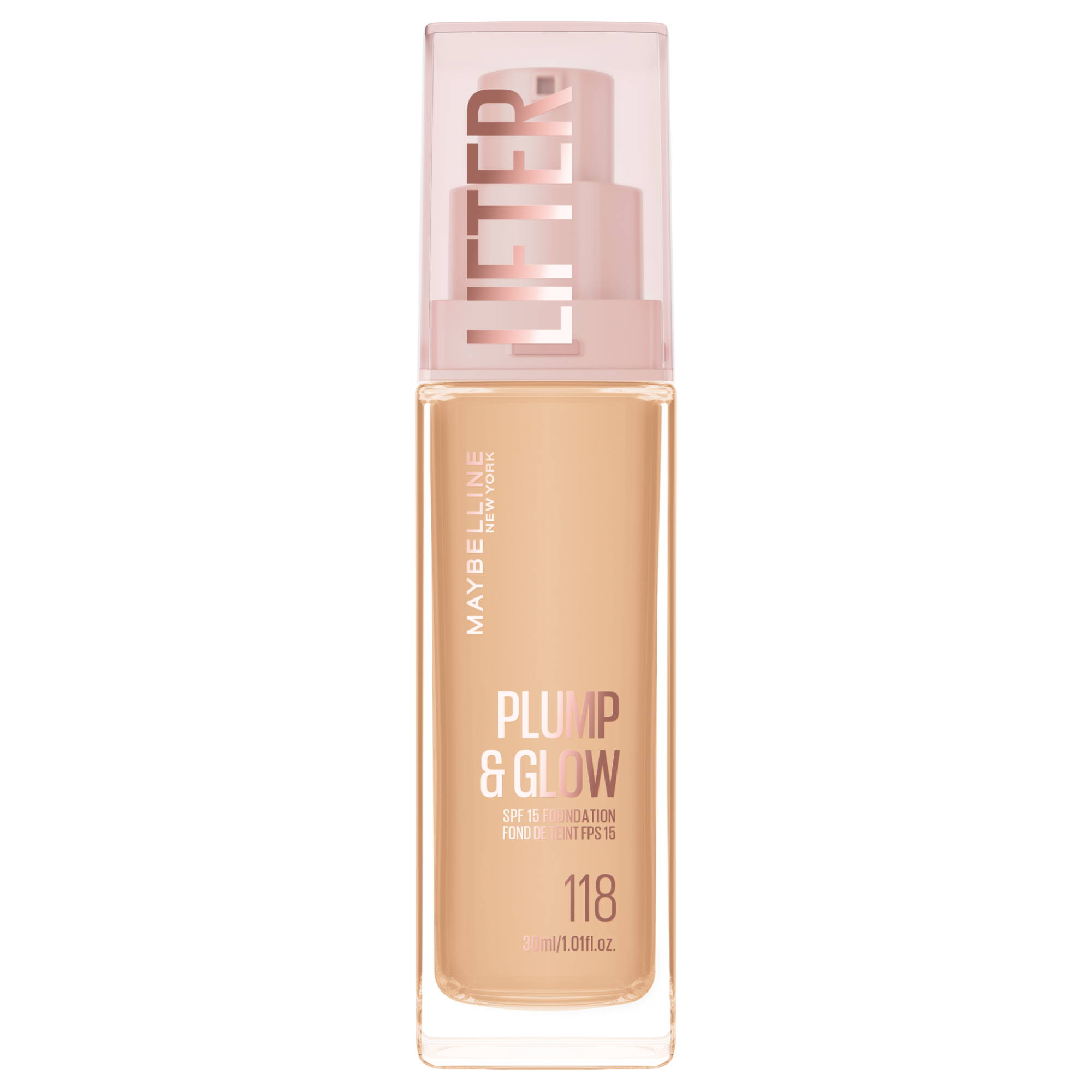MAYBELLINE NEW YORK Lifter Foundation 118 Rozjasňujúci make-up Plump & Glow 30 ml
