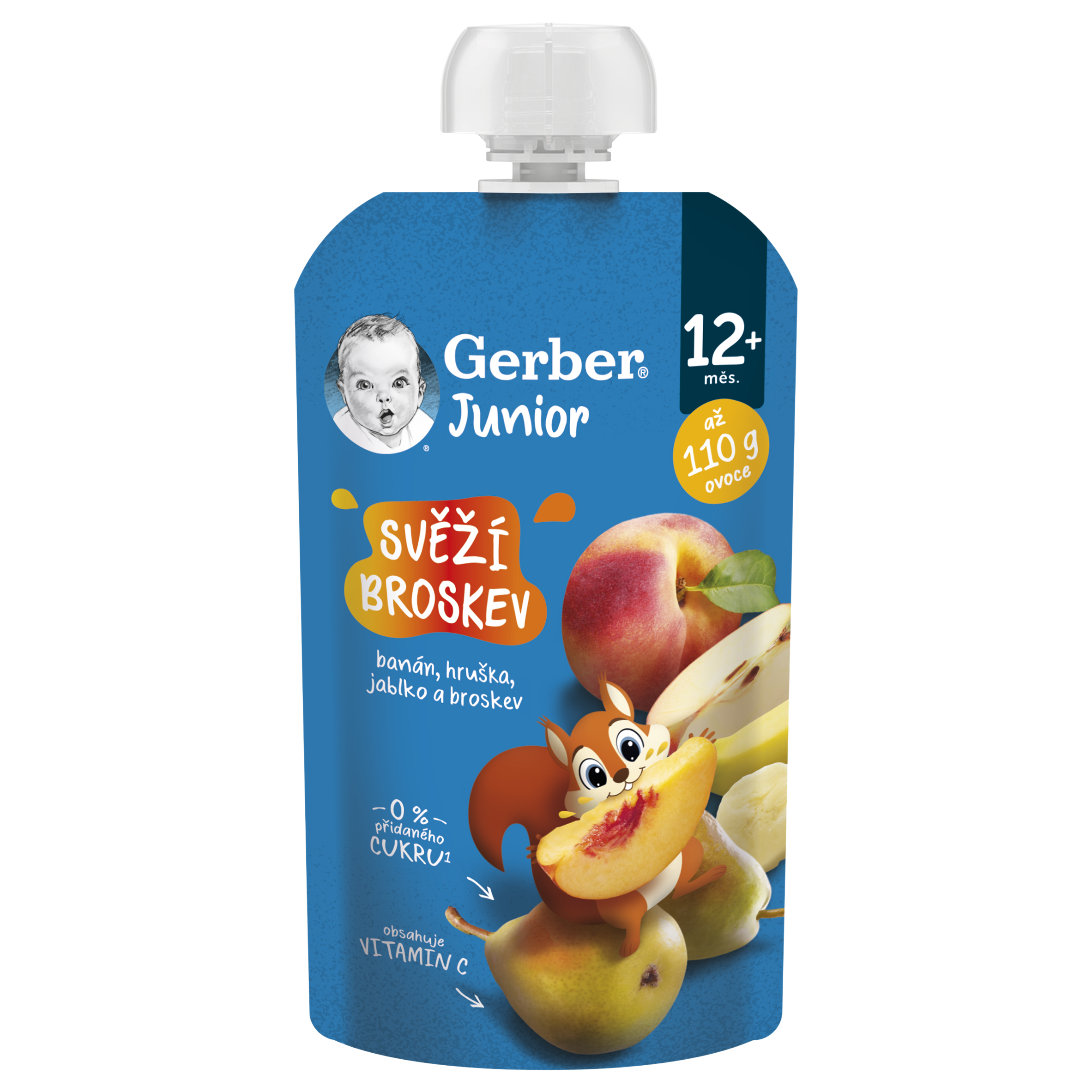 GERBER Junior kapsička Svěží broskev 110 g