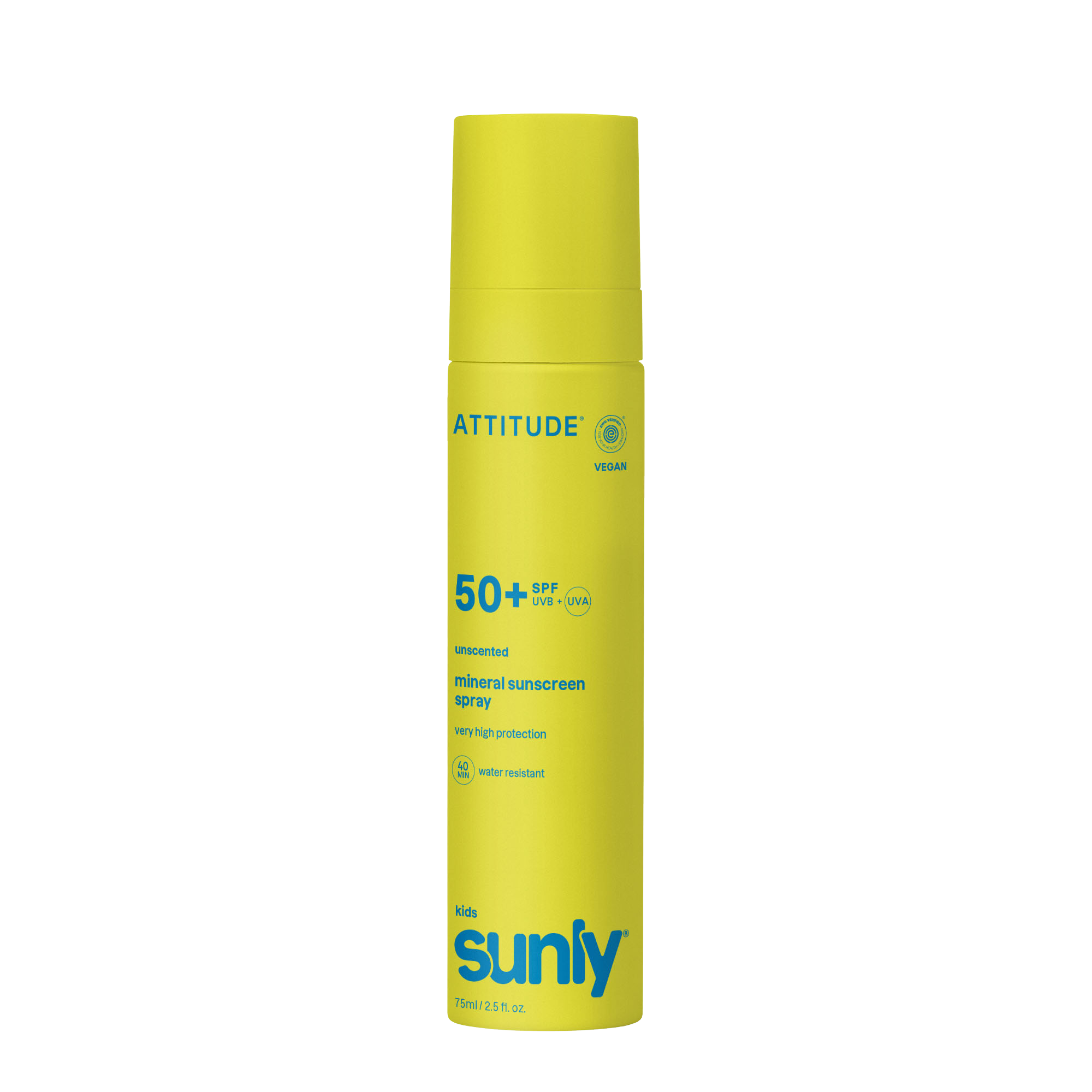 ATTITUDE Dětský minerální opalovací krém ve spreji Sunly SPF 50+ bez vůně 75 ml