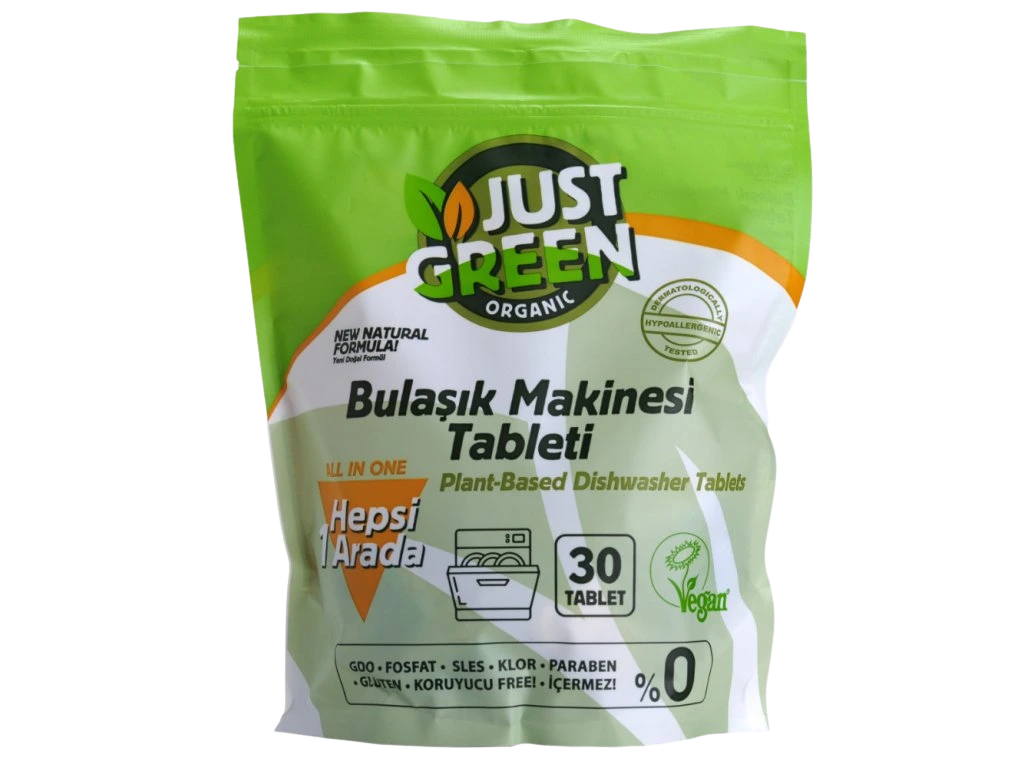 JUST GREEN ORGANIC Organické tablety do myčky nádobí 30 ks
