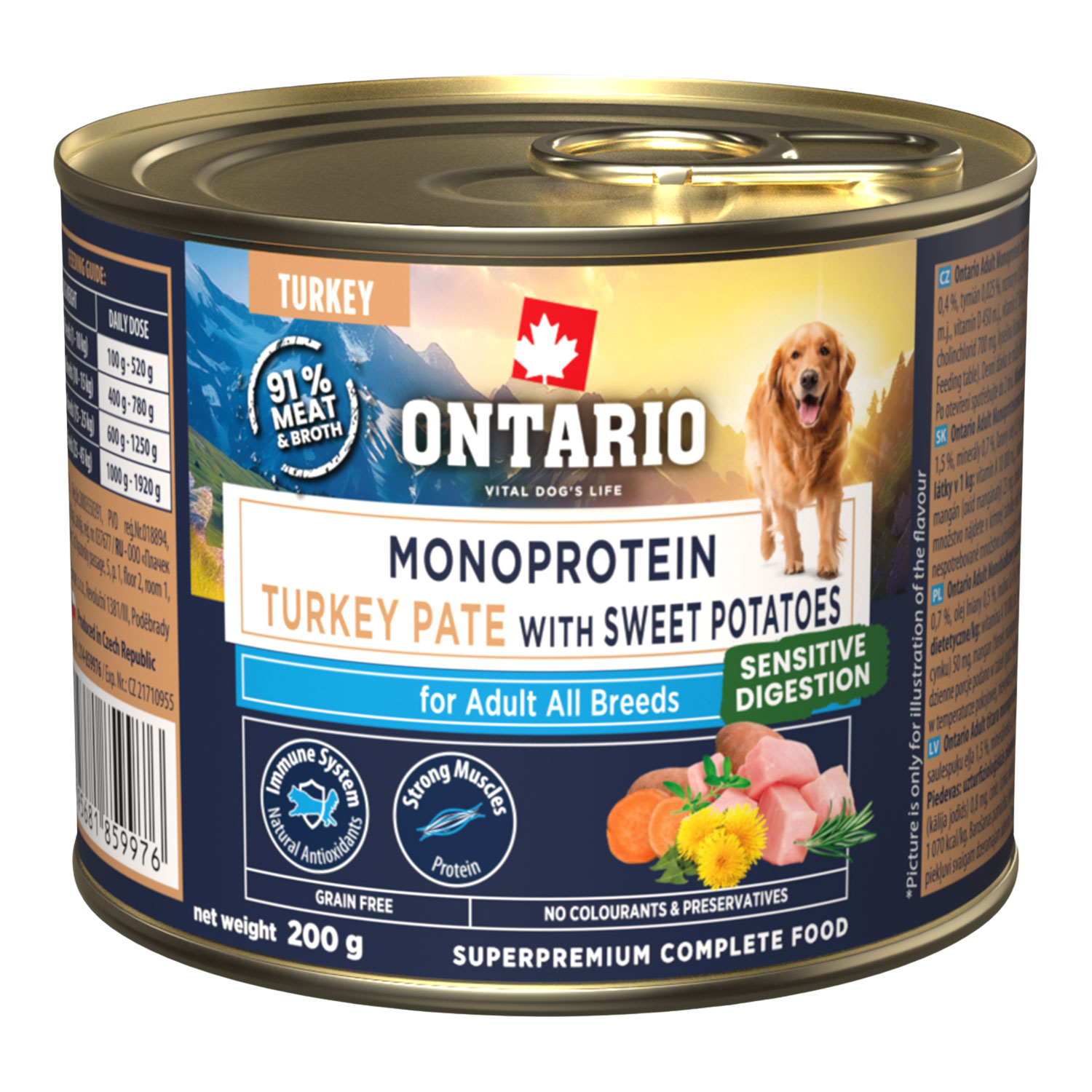 ONTARIO Konzerva Adult monoprotein krůtí pate s batáty 200 g