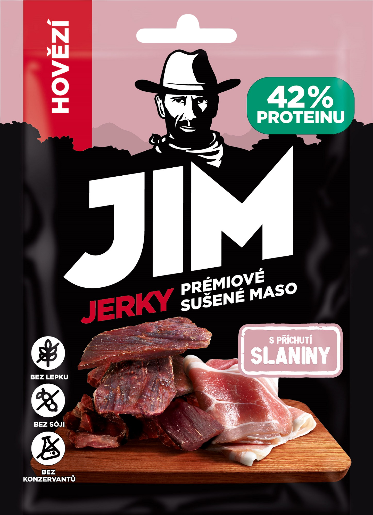 JIM JERKY hovězí slanina 23 g