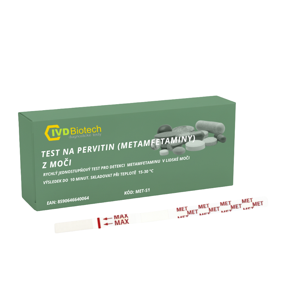 Fotografie 1STEPBIOTEST Test na pervitin (metamfetaminy) z moči 2 kusy