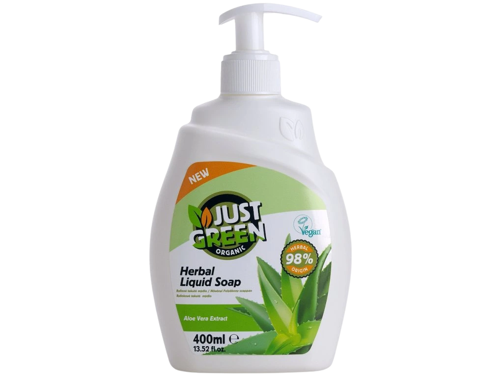JUST GREEN ORGANIC Organické tekuté mýdlo Aloe vera 400 ml